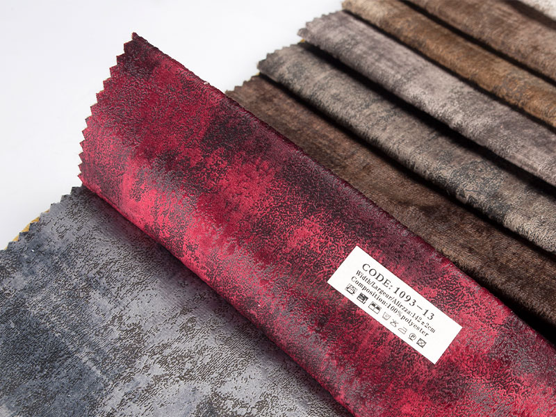 Premium quality dyed laminated velvet fabric, smooth and lustrous texture