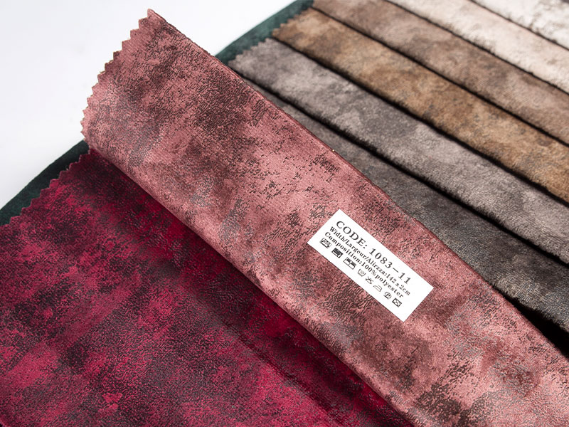 Elegant laminated velvet fabric, enhances any interior design project