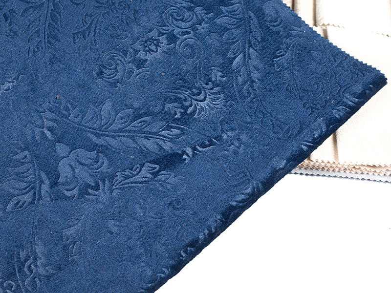 Fashionable and durable dyed embossed velvet fabric