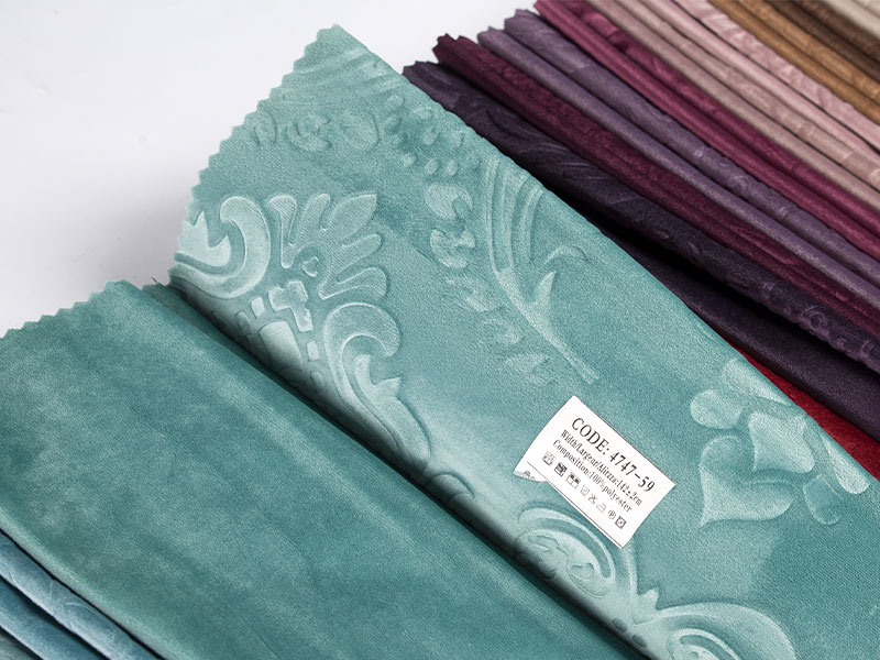 Versatile dyed embossed velvet fabric for crafts and diy projects